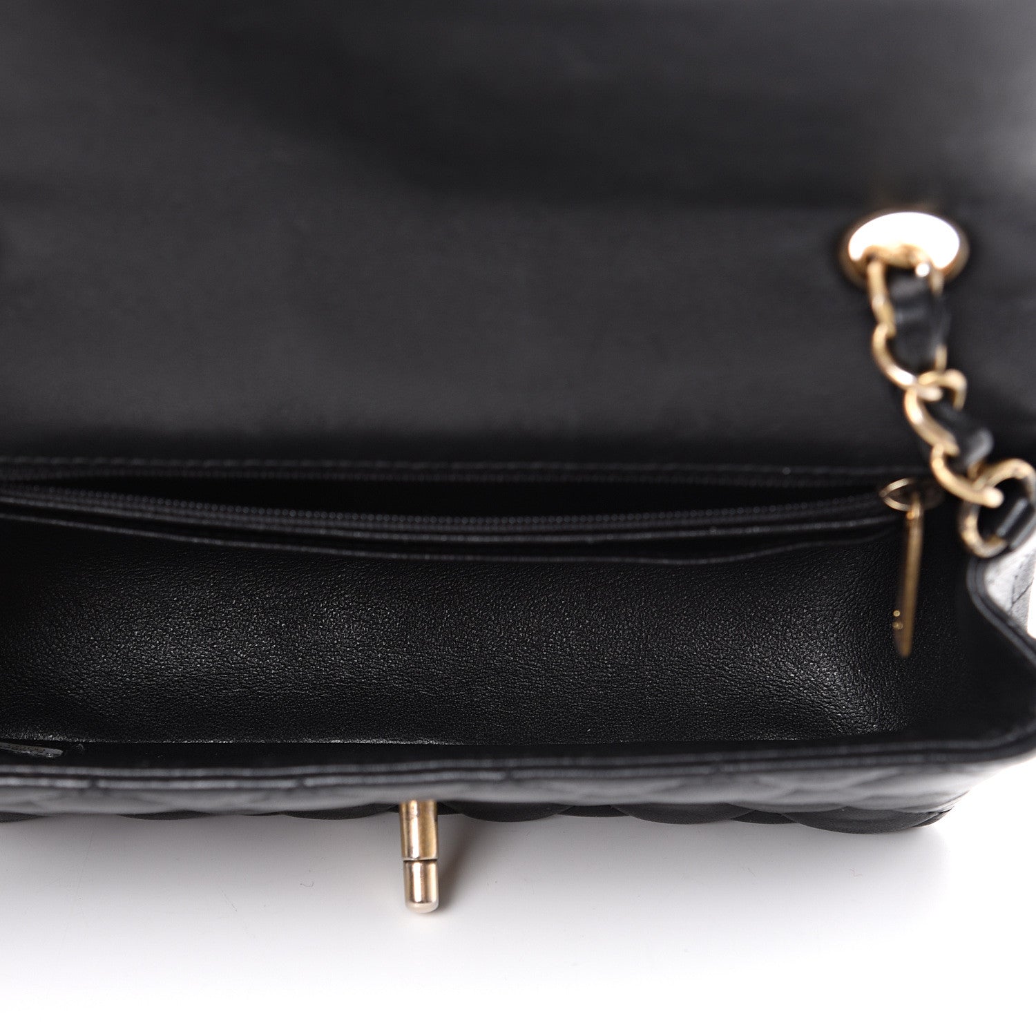 Chanel Lambskin Quilted Mini Rectangular Flap Black 4 of 13