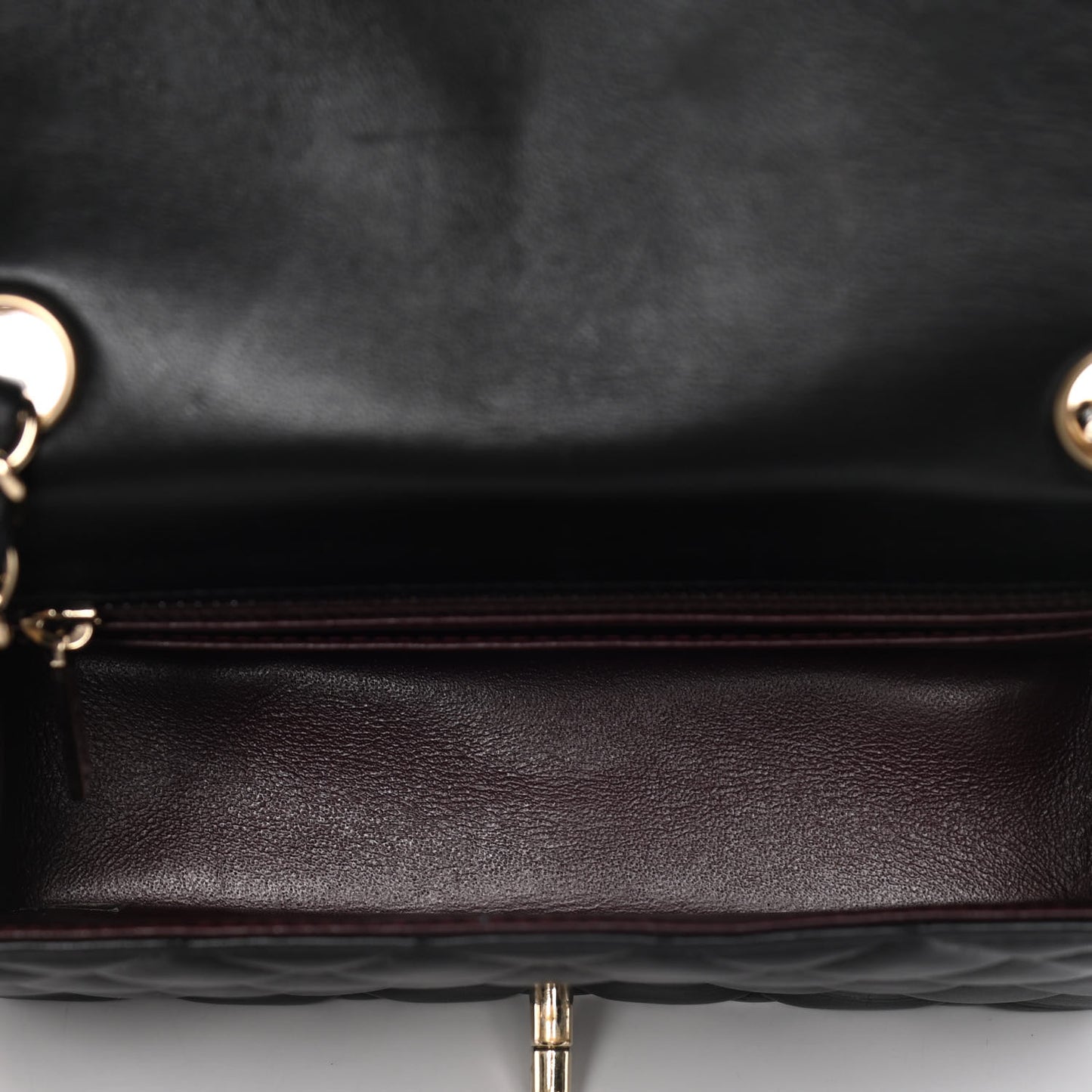 Lambskin Quilted Mini Rectangular Flap Black