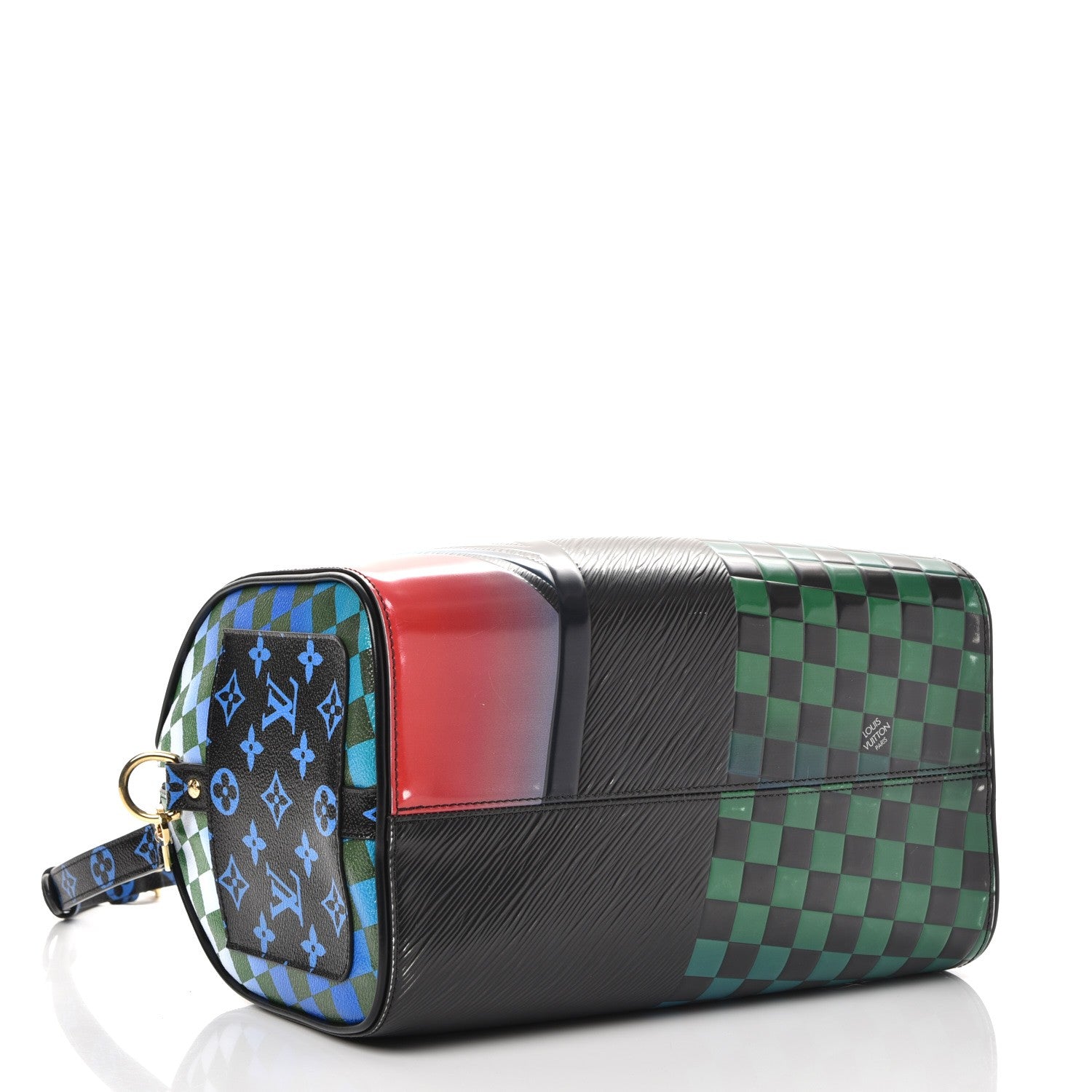 Louis Vuitton Epi Colored Monogram Damier Race Speedy Bandouliere 30 Black Rouge 5 of 11