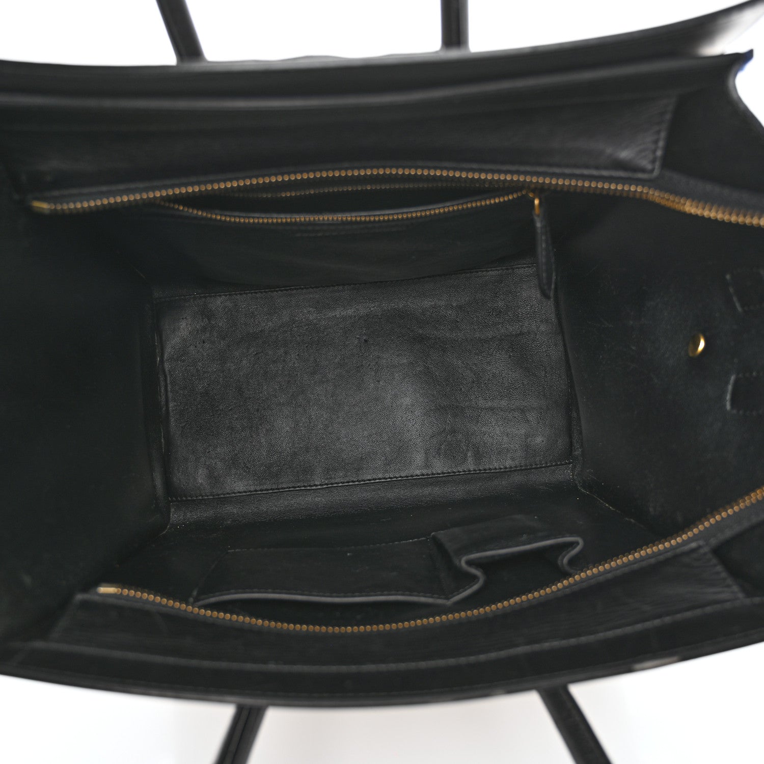 Celine Elephant Calfskin Suede Mini Tri-Color Luggage Sand 5 of 13