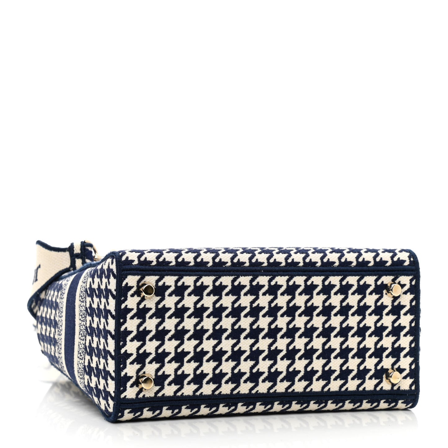 Canvas Houndstooth Embroidered Medium Lady D-Lite Navy White