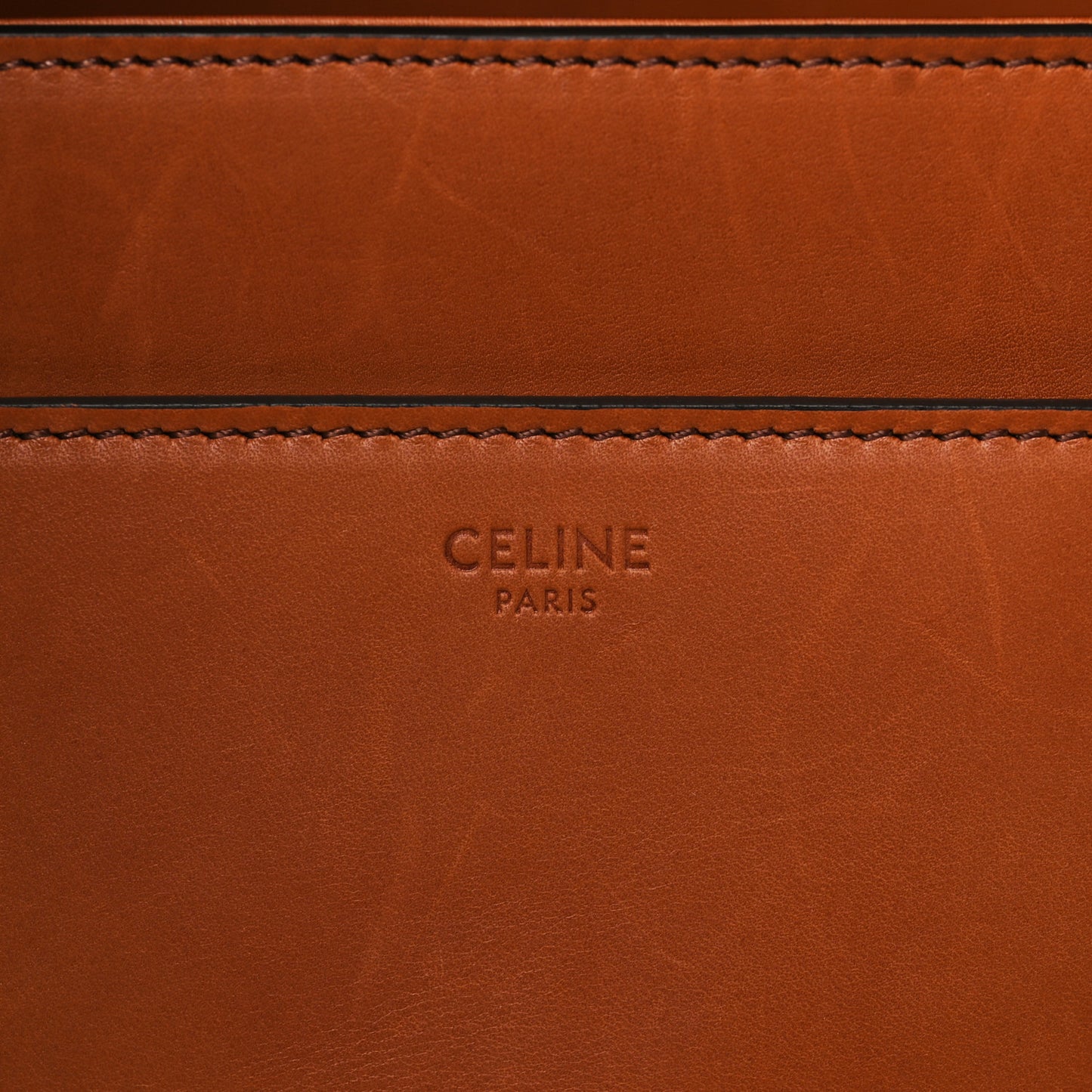 Satinated Calfskin Medium 16 Top Handle Bag Tan