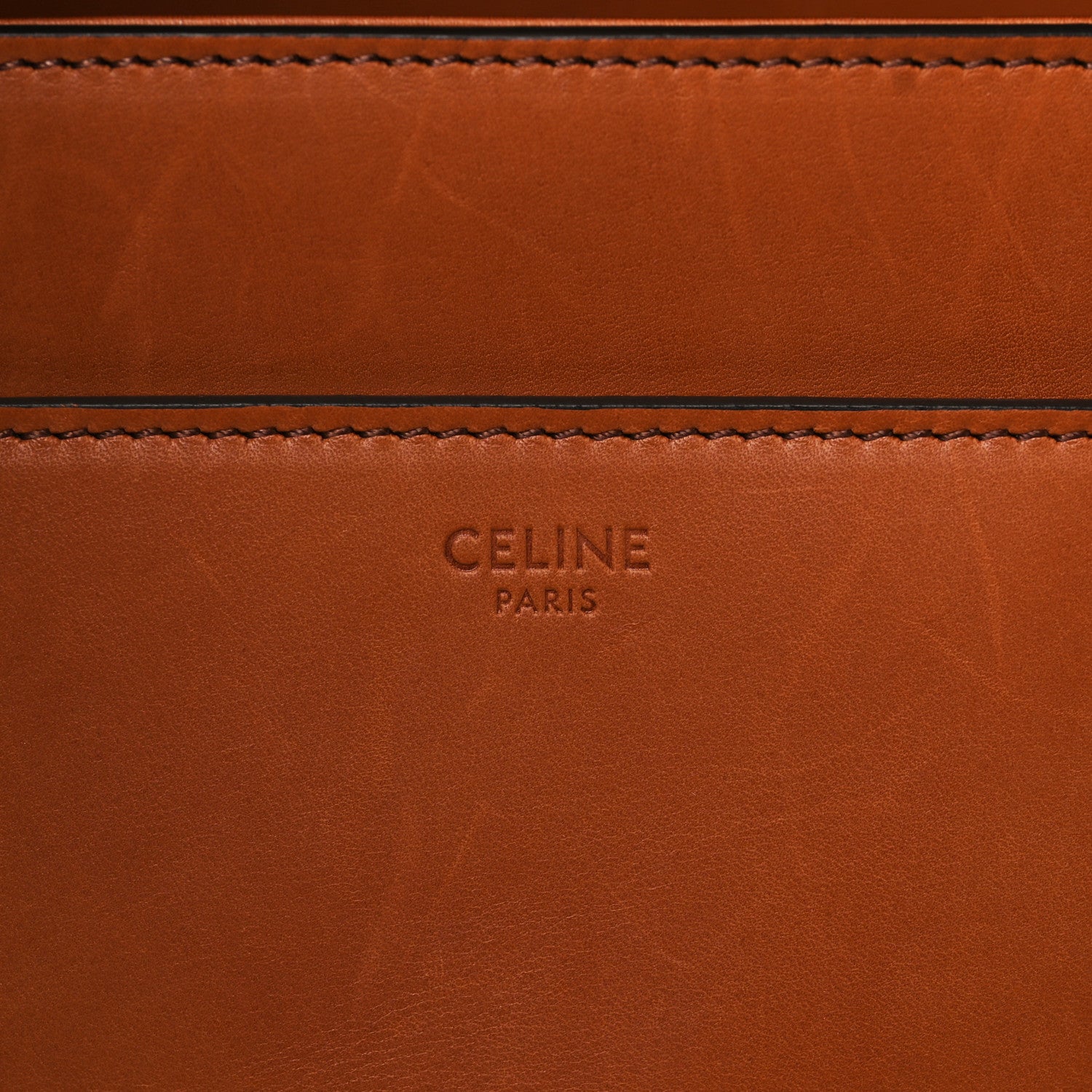 Celine Satinated Calfskin Medium 16 Top Handle Bag Tan 5 of 15