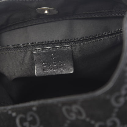 Gucci Suede Monogram Hobo Black 6 of 13