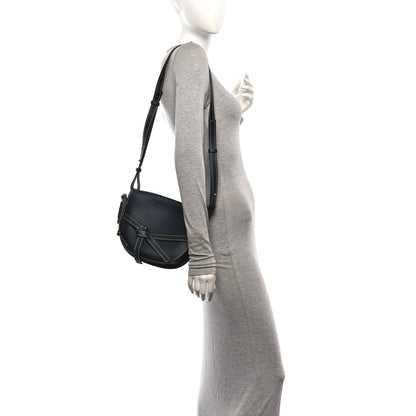 Loewe Grained Calfskin Small Gate Crossbody Bag Navy 2 of 10