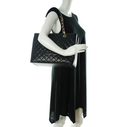 Chanel Caviar Quilted Grand Shopping Tote GST Black 2 of 7