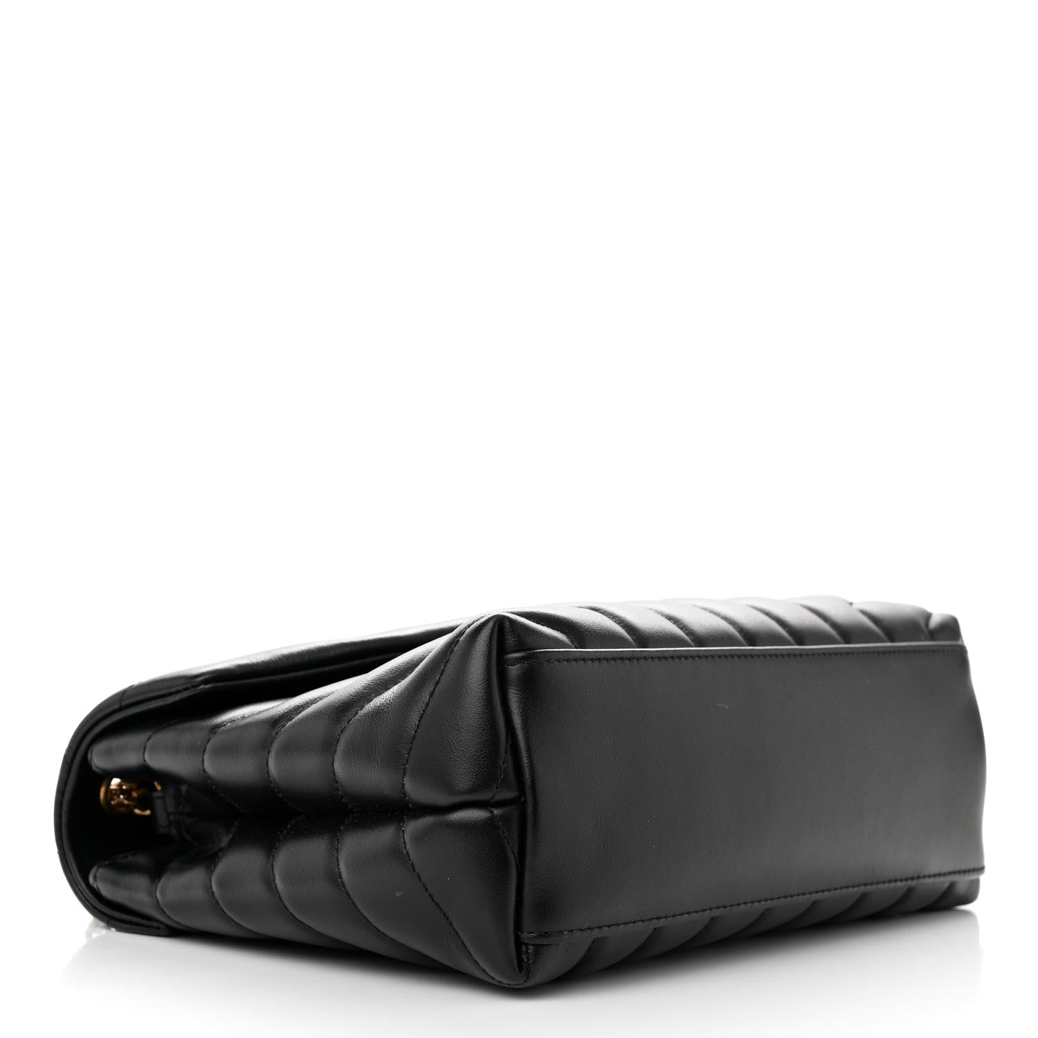 Saint Laurent Calfskin Y Quilted Monogram Small Loulou Chain Satchel Black 4 of 14