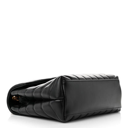 Saint Laurent Calfskin Y Quilted Monogram Small Loulou Chain Satchel Black 4 of 14