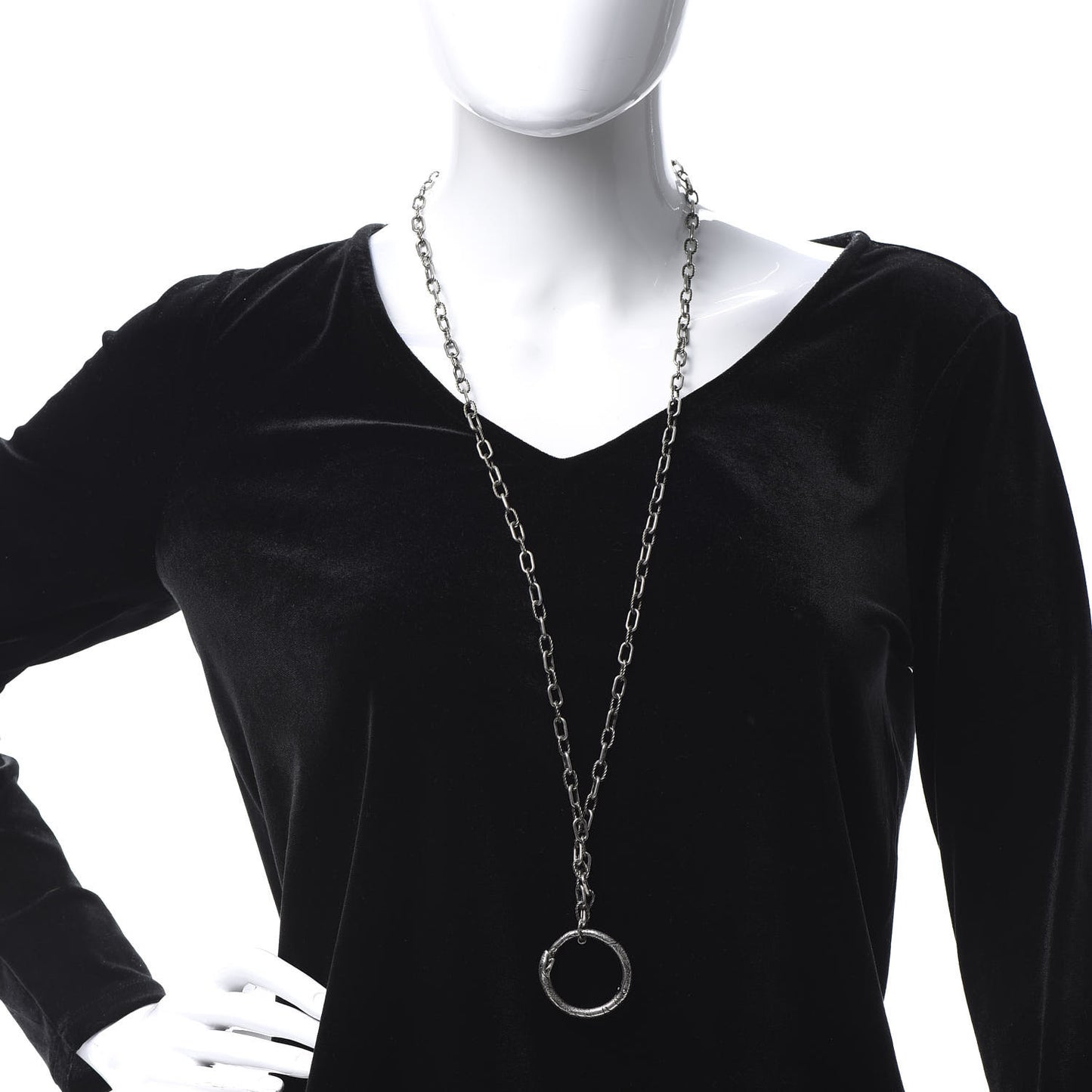 Sterling Silver Garden Ouroboros Snake Pendant Necklace