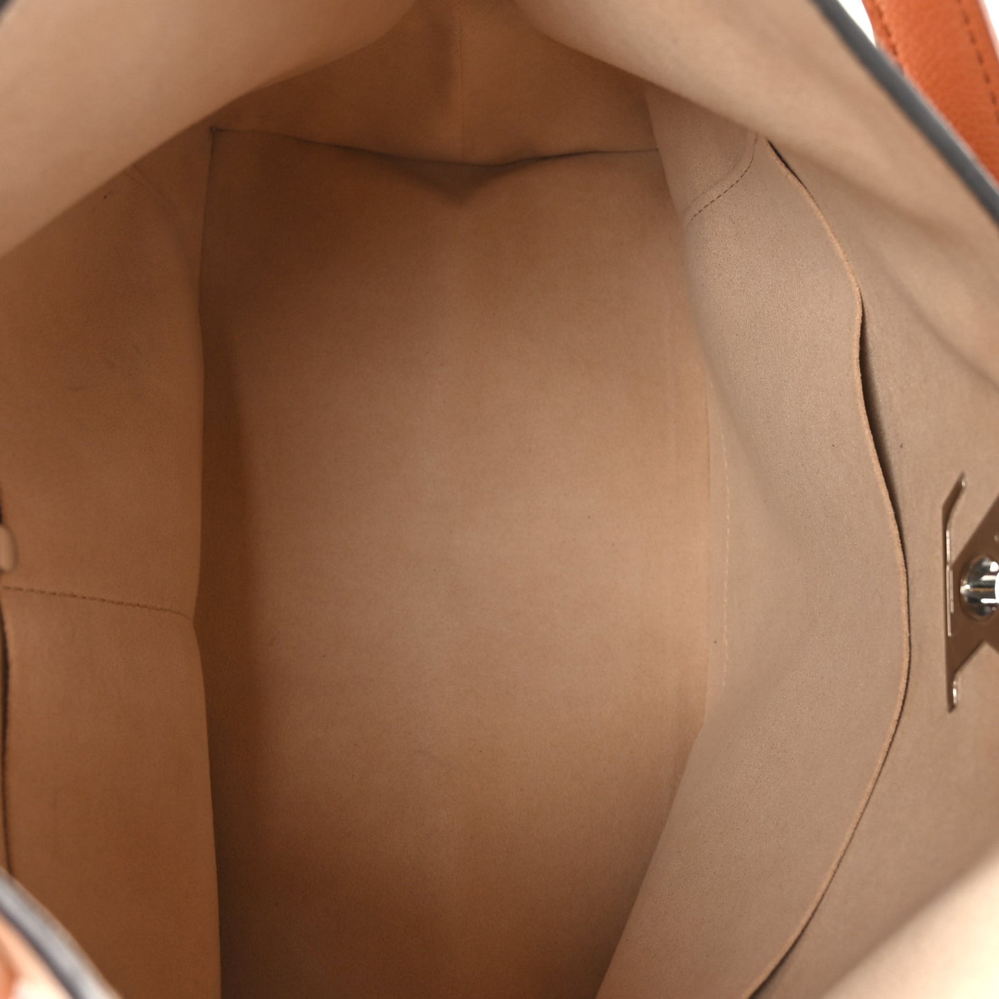 Calfskin Lockme Hobo Beige