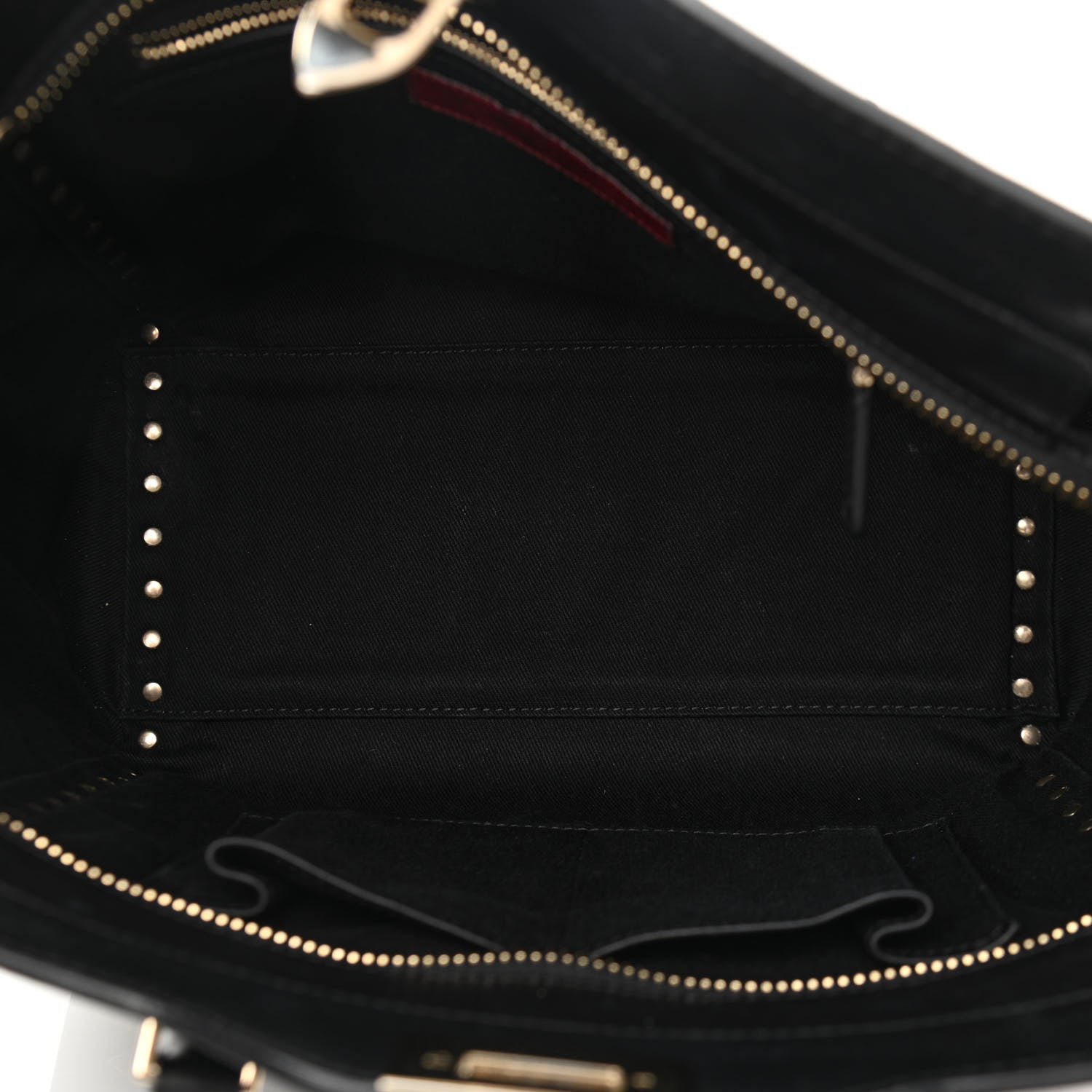 Valentino Garavani Vitello Rockstud Double Handle Tote Black 6 of 12