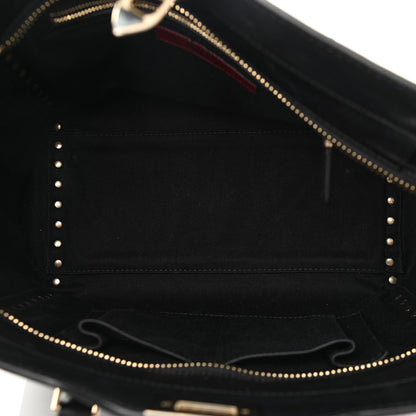 Valentino Garavani Vitello Rockstud Double Handle Tote Black 6 of 12