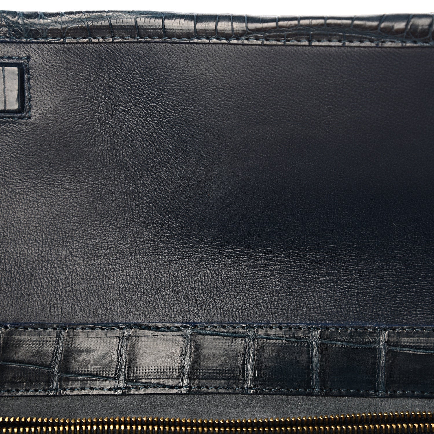 Nancy Gonzalez Crocodile Gotham Flap Clutch Dark Blue 7 of 10