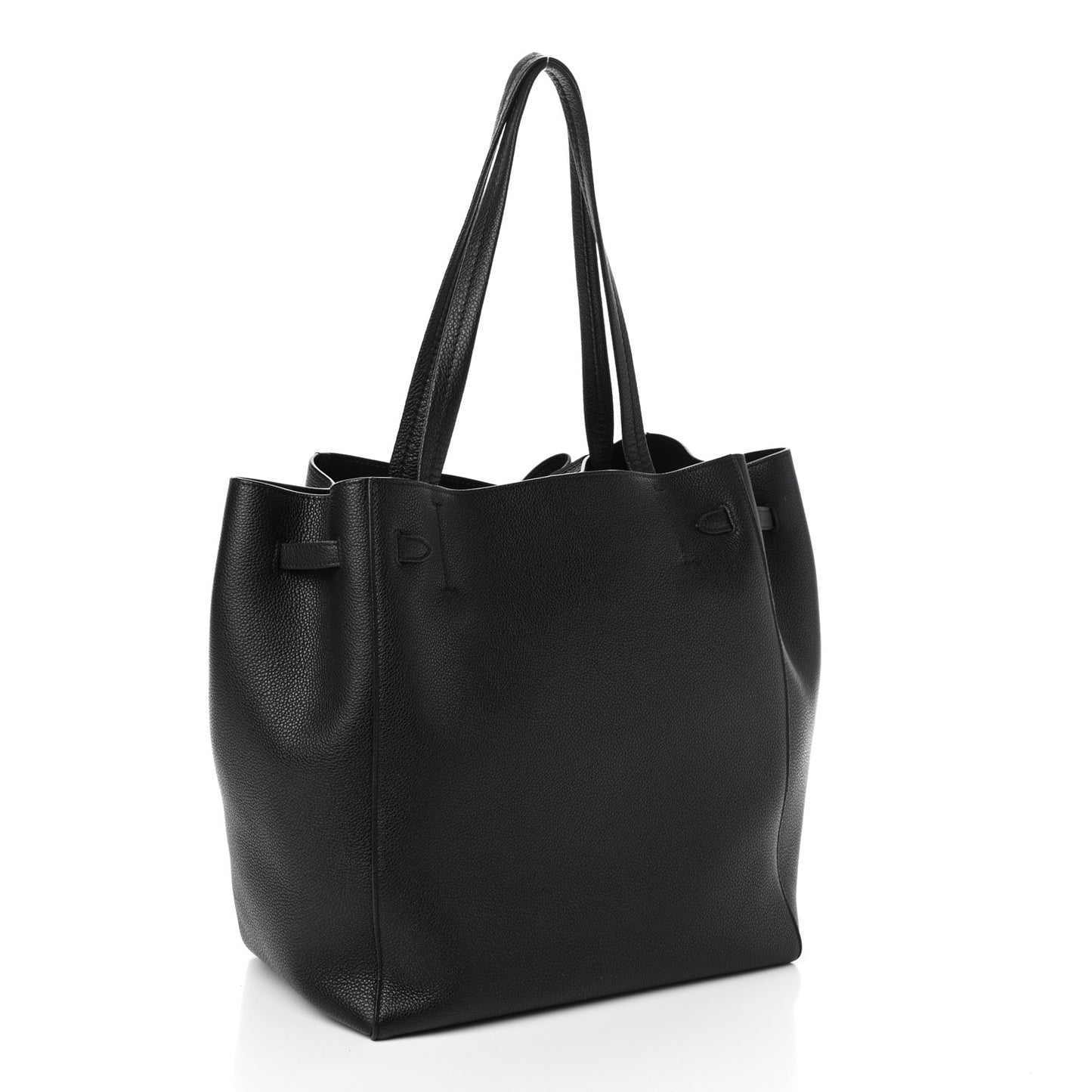 Soft Grained Calfskin Small Belt Cabas Phantom Black