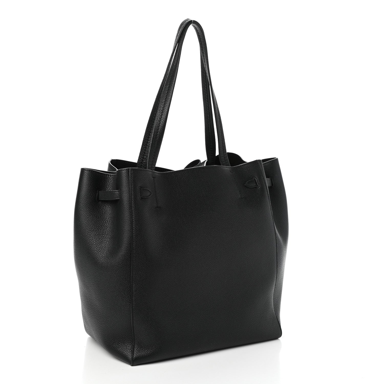 Celine Soft Grained Calfskin Small Belt Cabas Phantom Black 3 of 9