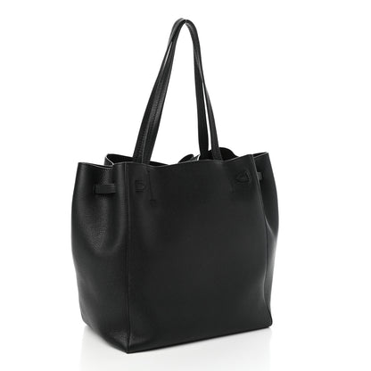 Celine Soft Grained Calfskin Small Belt Cabas Phantom Black 3 of 9
