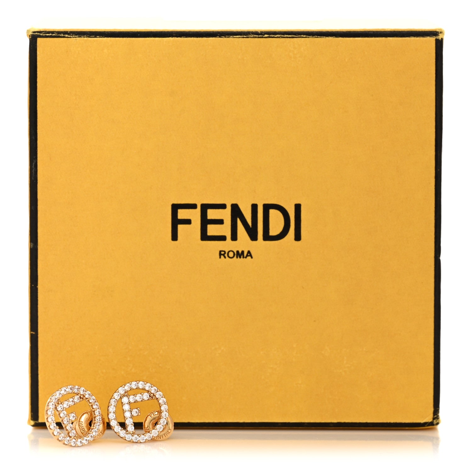 Fendi Metal Crystal F is Fendi Earrings Gold 7 of 7