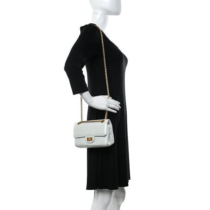 Chanel Iridescent Calfskin Embossed 2.55 Reissue Mini Flap White 2 of 10