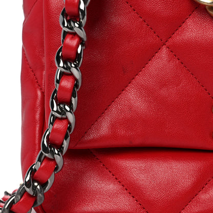Chanel Lambskin Quilted Medium Chanel 19 Flap Red 13 of 16