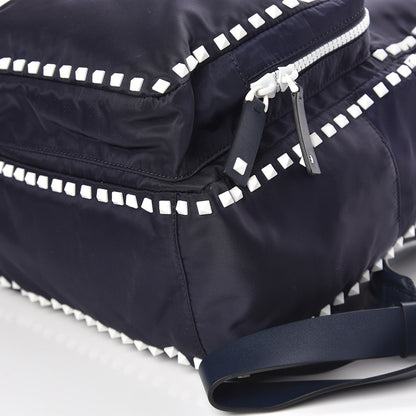 Valentino Garavani Nylon Free Rockstud Backpack Marine 7 of 10