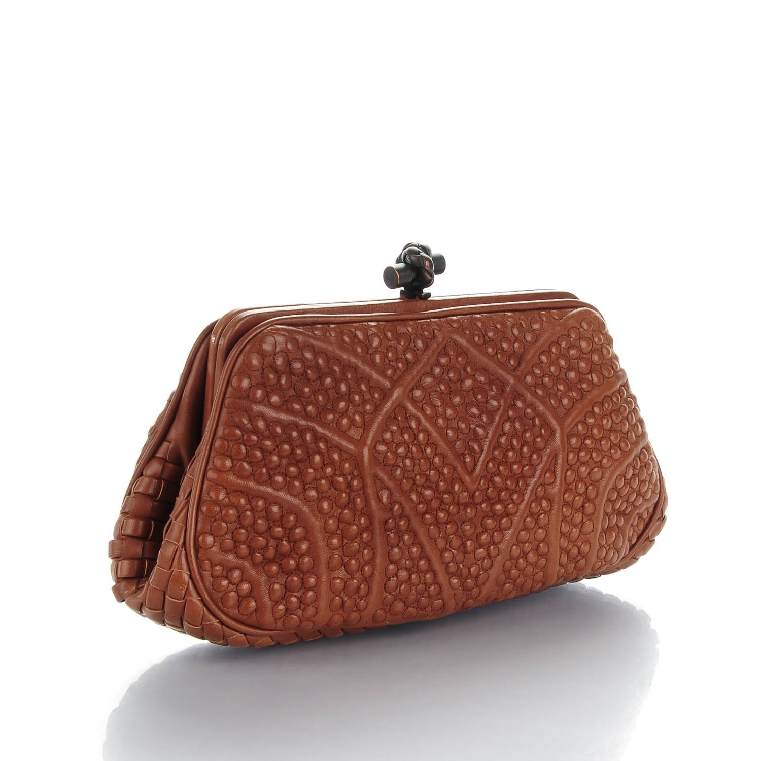 Bottega Veneta Nappa San Marco Knot Clutch Tea 5 of 16