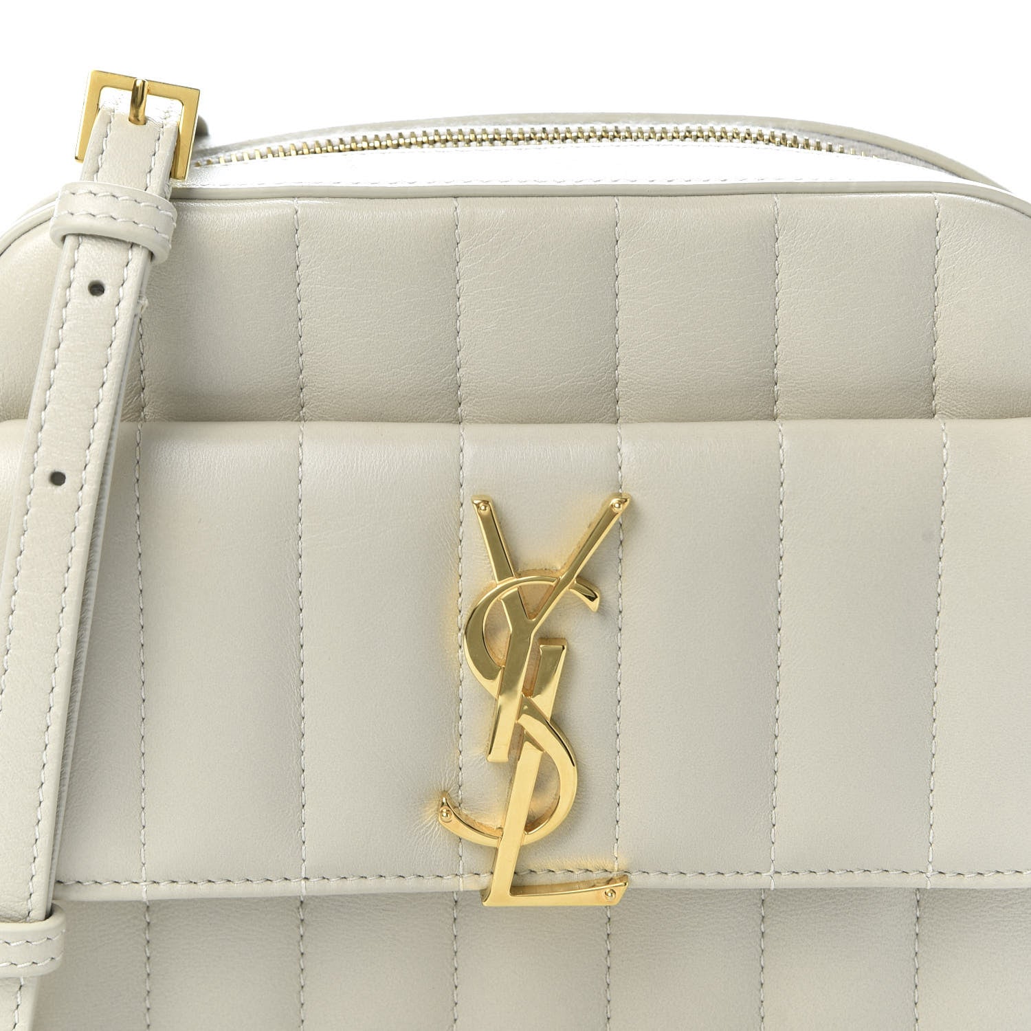 Saint Laurent Lambskin Matelasse Monogram Vicky Camera Bag Crema Soft 9 of 9