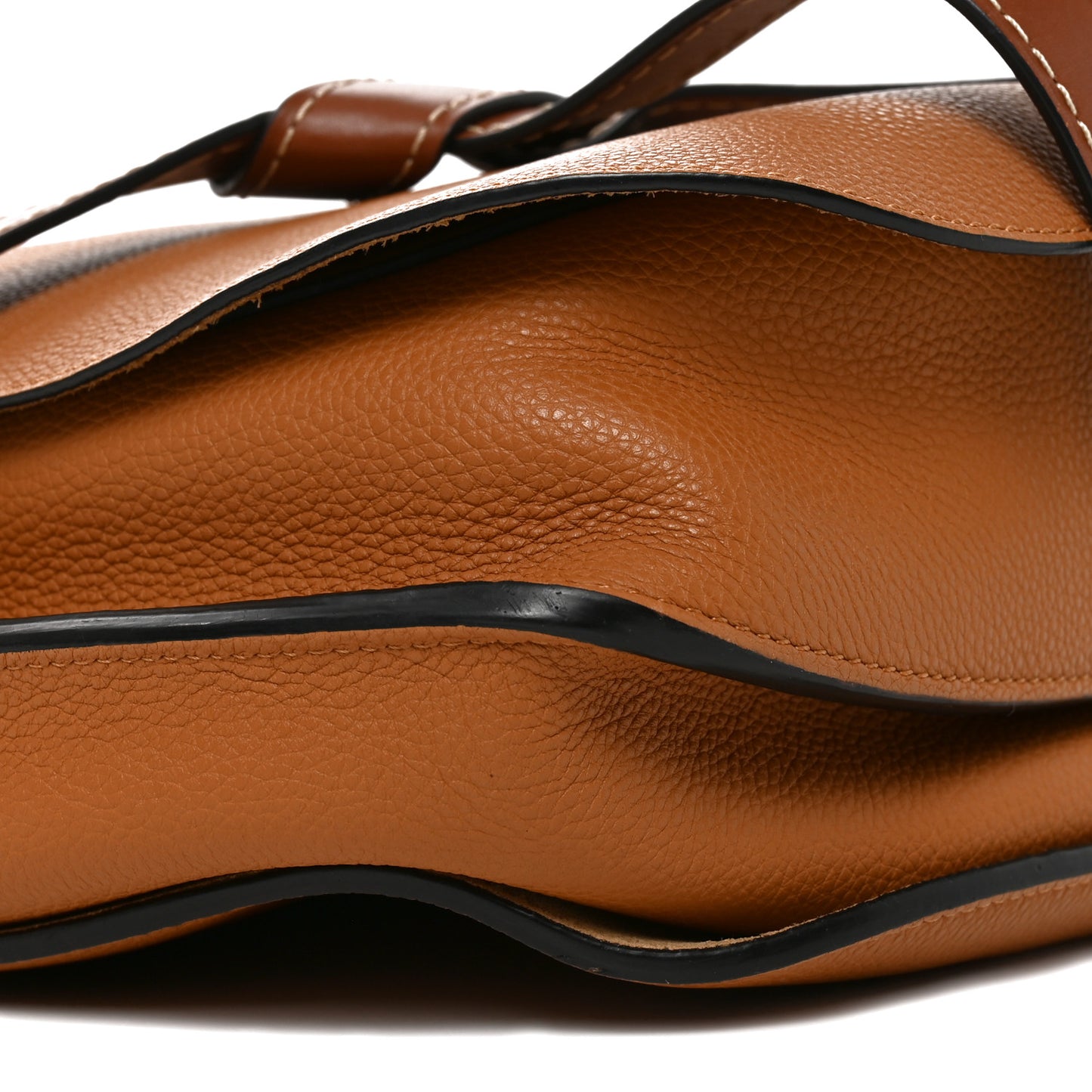 Grained Calfskin Large Gate Crossbody Bag Caramel Pecan