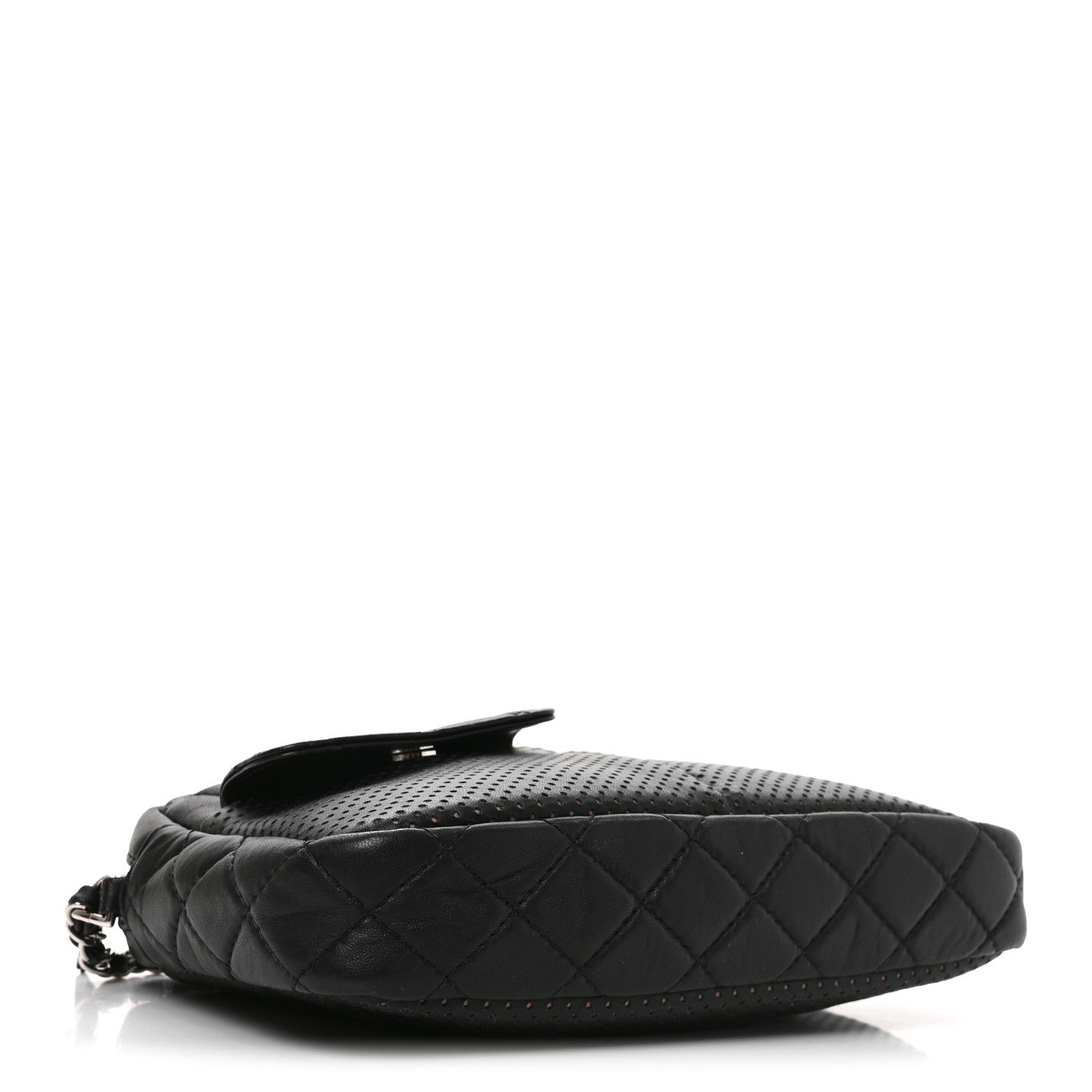 Chanel Perforated Calfskin Quilted Ultra Pocket Camera Case Black 4 of 10
