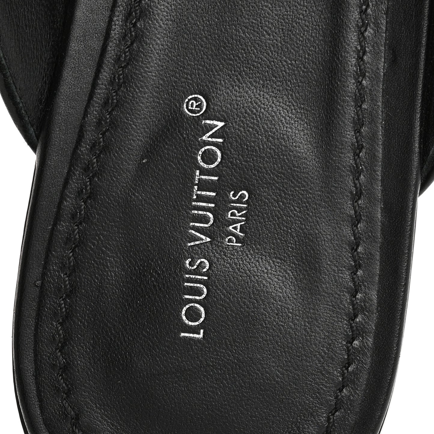 Calfskin LV Mare Open Back Loafers 38 Black