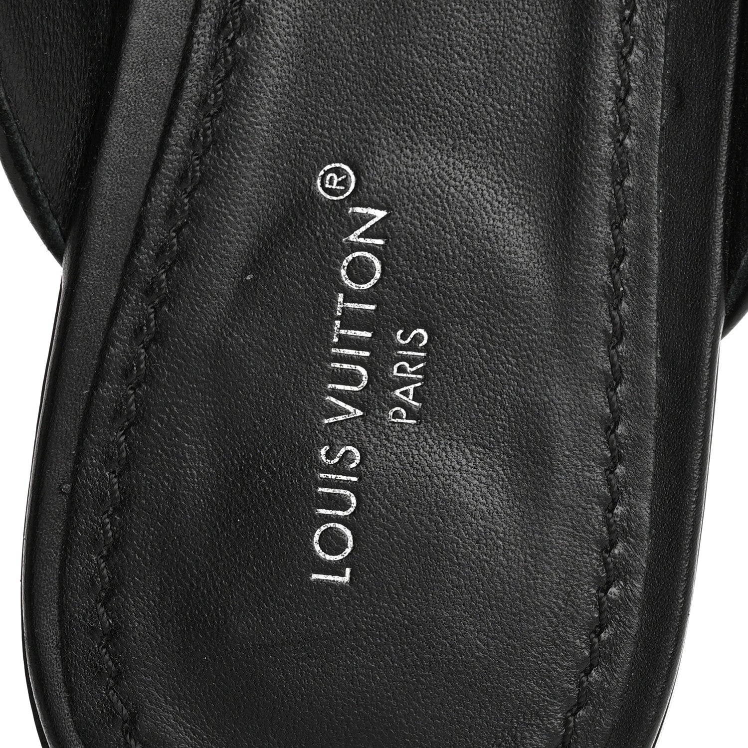 Louis Vuitton Calfskin LV Mare Open Back Loafers 38 Black 7 of 10