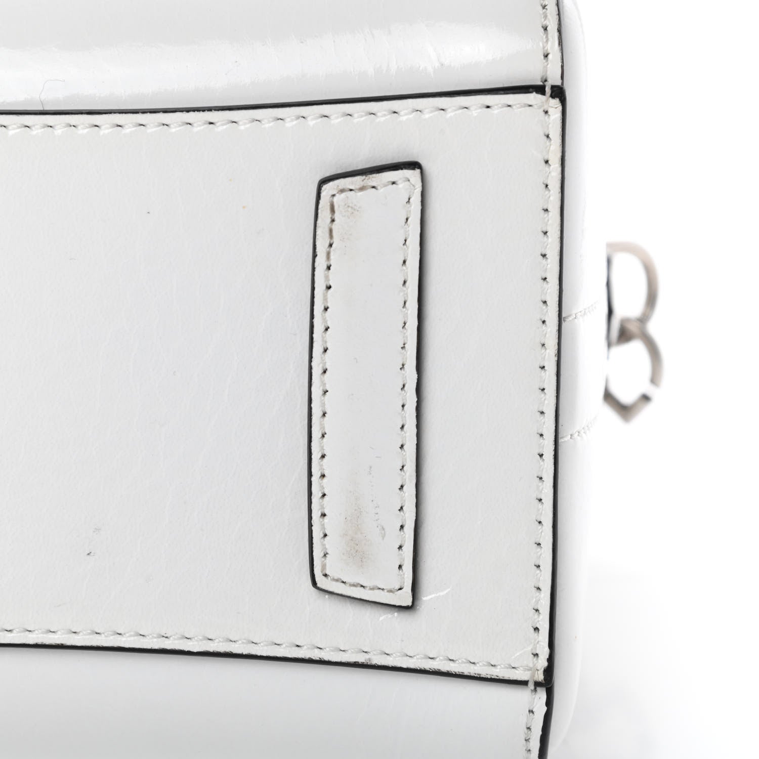 Givenchy Crinkled Patent Calfskin Mini Antigona White 12 of 16