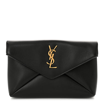 Saint Laurent Lambskin Small Cassandre Envelope Pouch Black 1 of 8