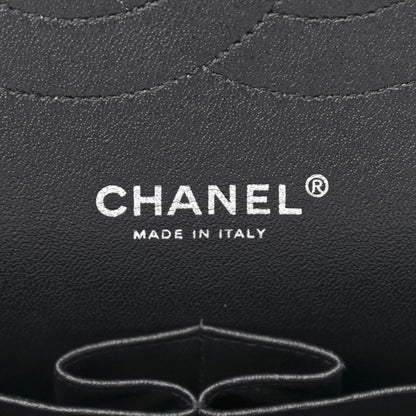 Chanel Shiny Distressed Calfskin Quilted Jumbo Double Flap So Black 6 of 11