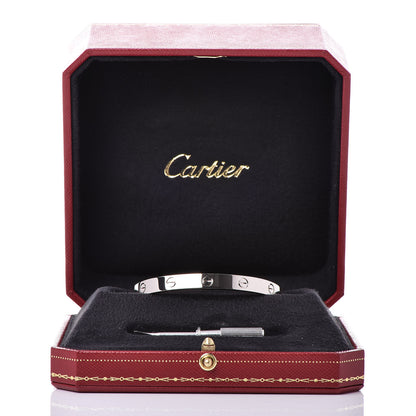 Cartier 18K White Gold LOVE Bracelet 17 7 of 7
