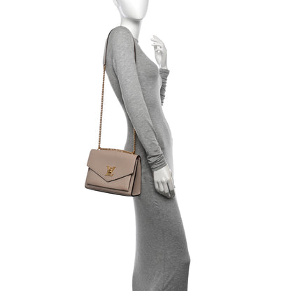 Louis Vuitton Soft Calfskin Mylockme Chain Bag BB Greige 2 of 9