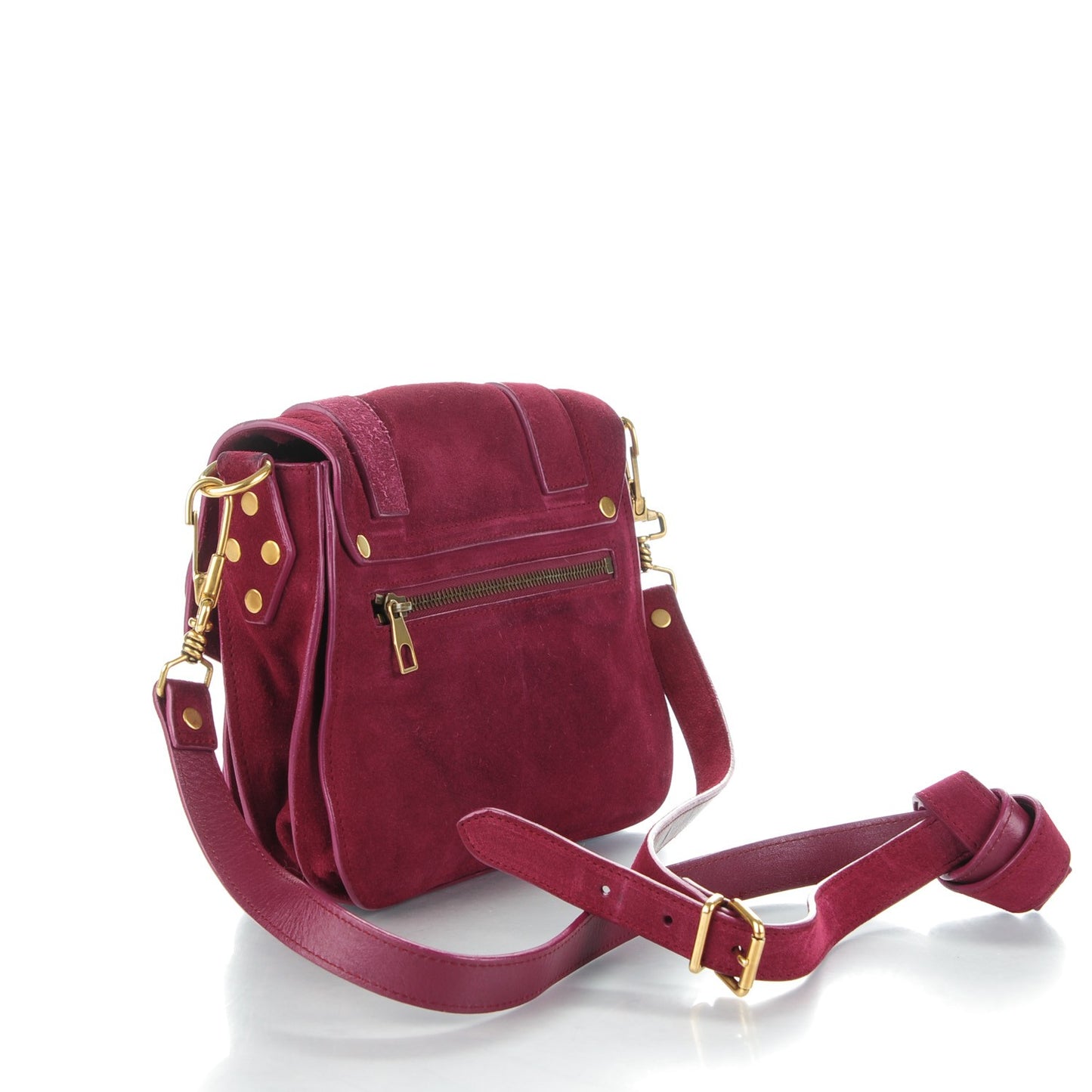 Suede PS1 Pouch Messenger Raspberry