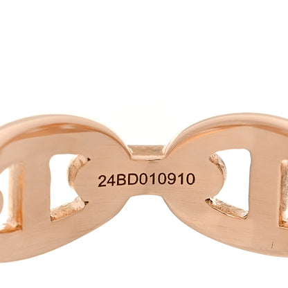 Hermes 18K Rose Gold PM Chaine d'Ancre Enchainee Ring 52 6 7 of 9