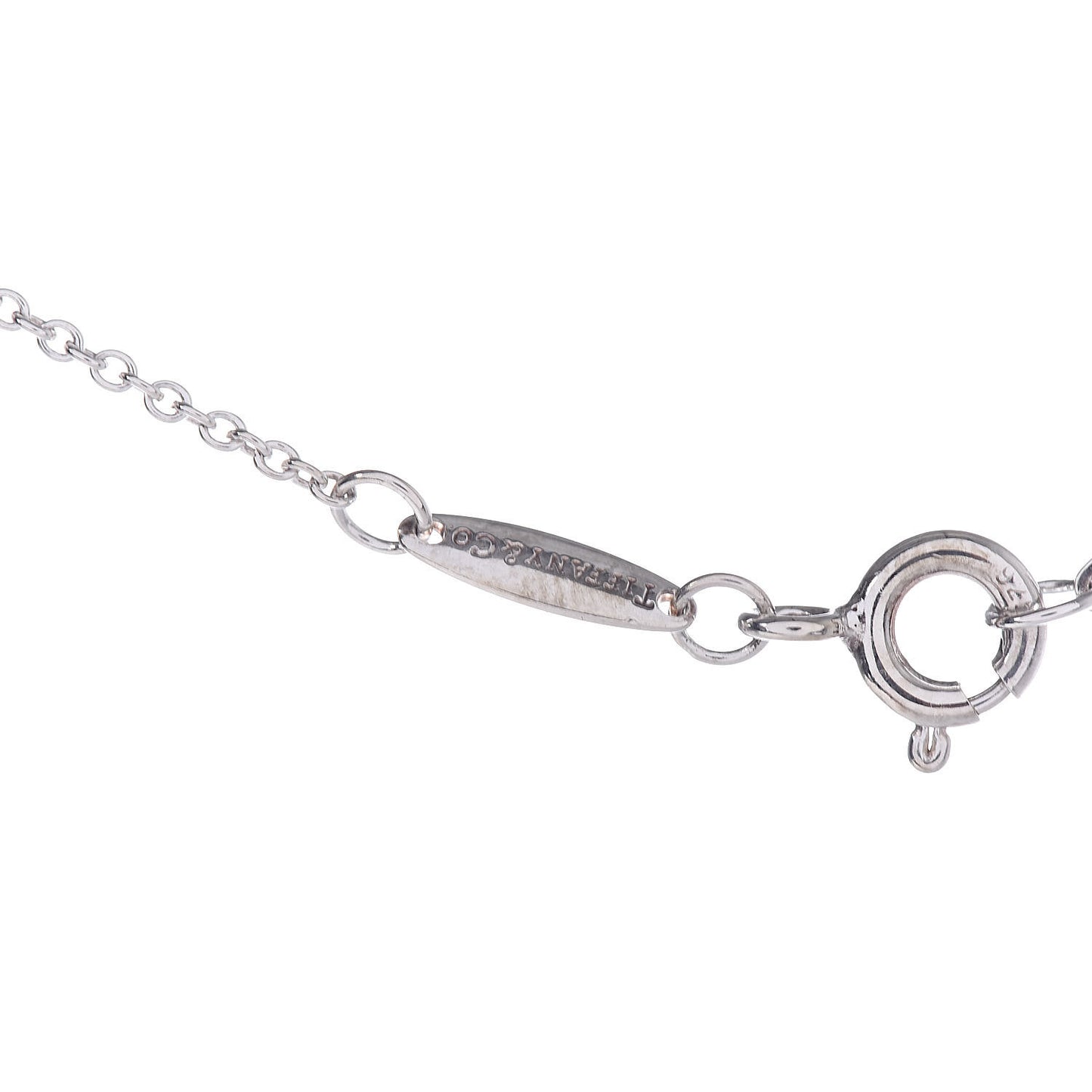 Sterling Silver Diamond .03ct Elsa Peretti Diamonds by the Yard Pendant Necklace