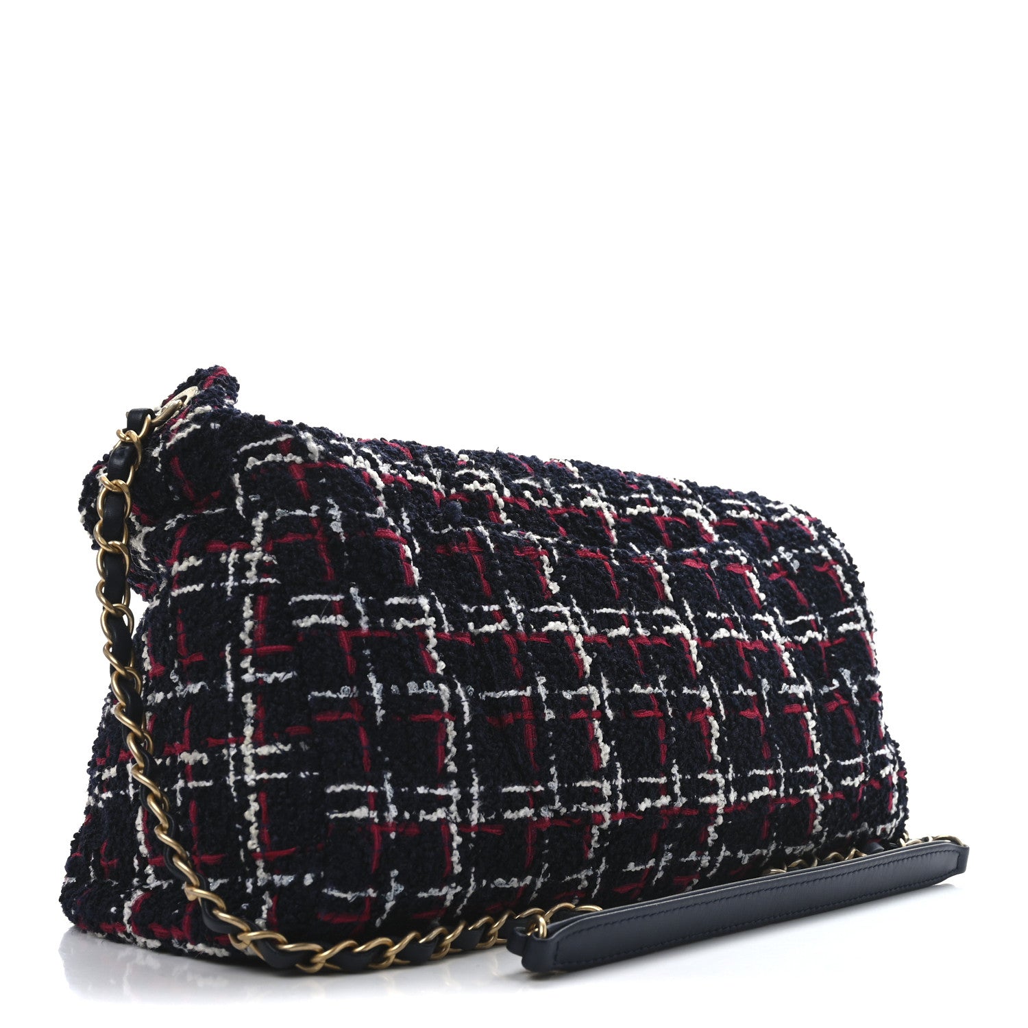 Chanel Tweed Calfskin Signe Hobo Navy Multicolor 3 of 10