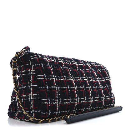 Chanel Tweed Calfskin Signe Hobo Navy Multicolor 3 of 10