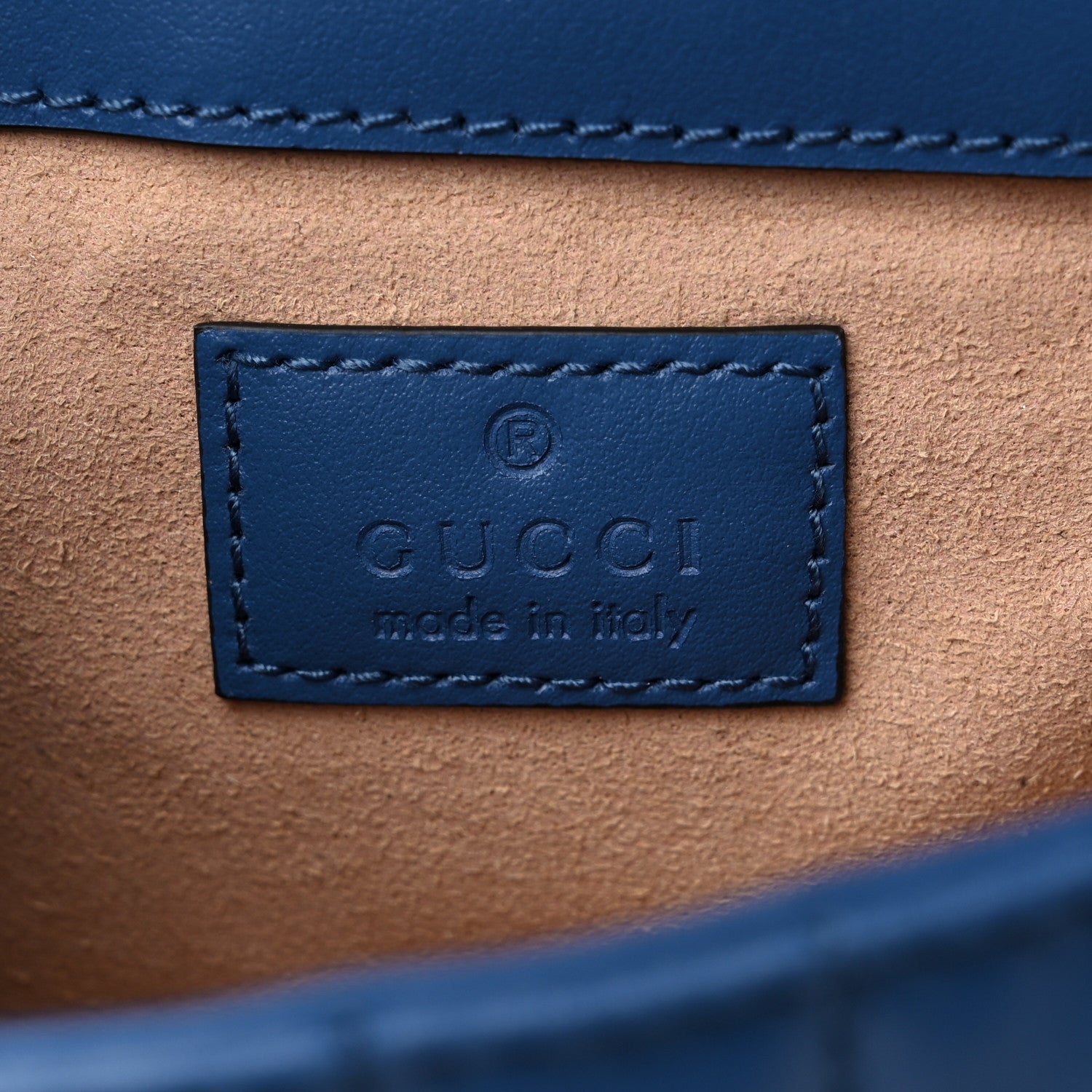 Gucci Calfskin Matelasse Aria Super Mini GG Marmont Shoulder Bag Clear Blue 6 of 11