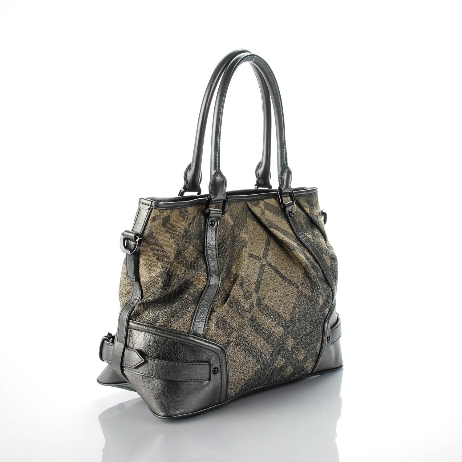Burberry Shimmer Check Medium Lowry Pewter 3 of 8
