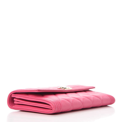 Chanel Lambskin Quilted Boy Flap Wallet Fuchsia 4 of 9