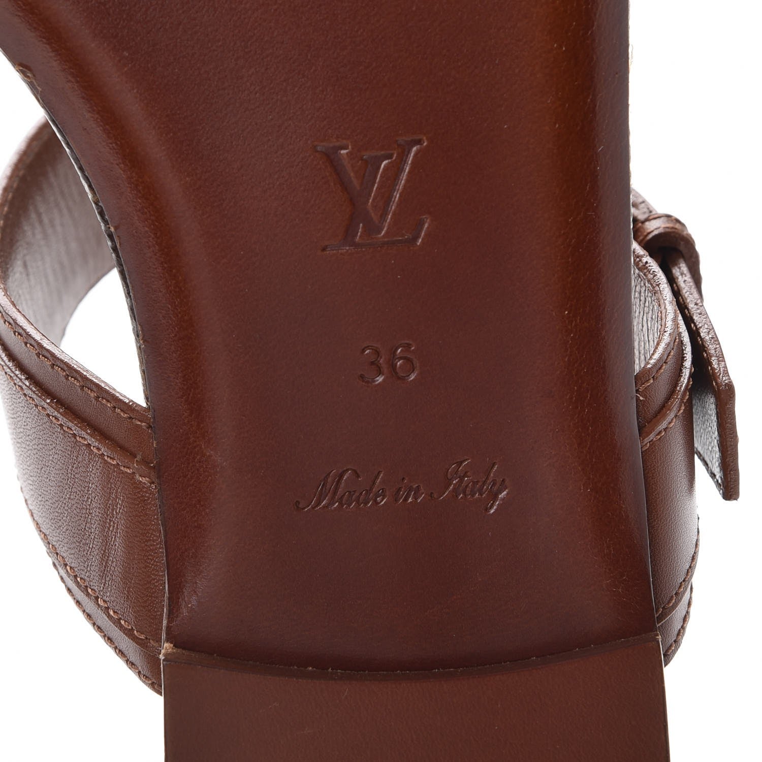 Louis Vuitton Calfskin Monogram Golden Bloom Flat Sandals 36 Gold 6 of 8