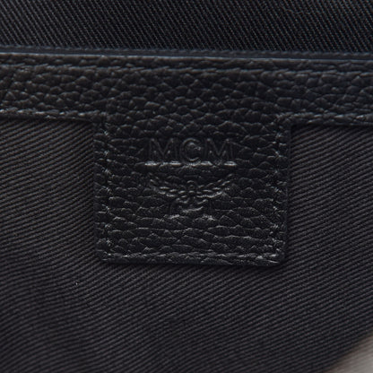 MCM Grained Calfskin Visetos Small Stark Backpack Black 8 of 10
