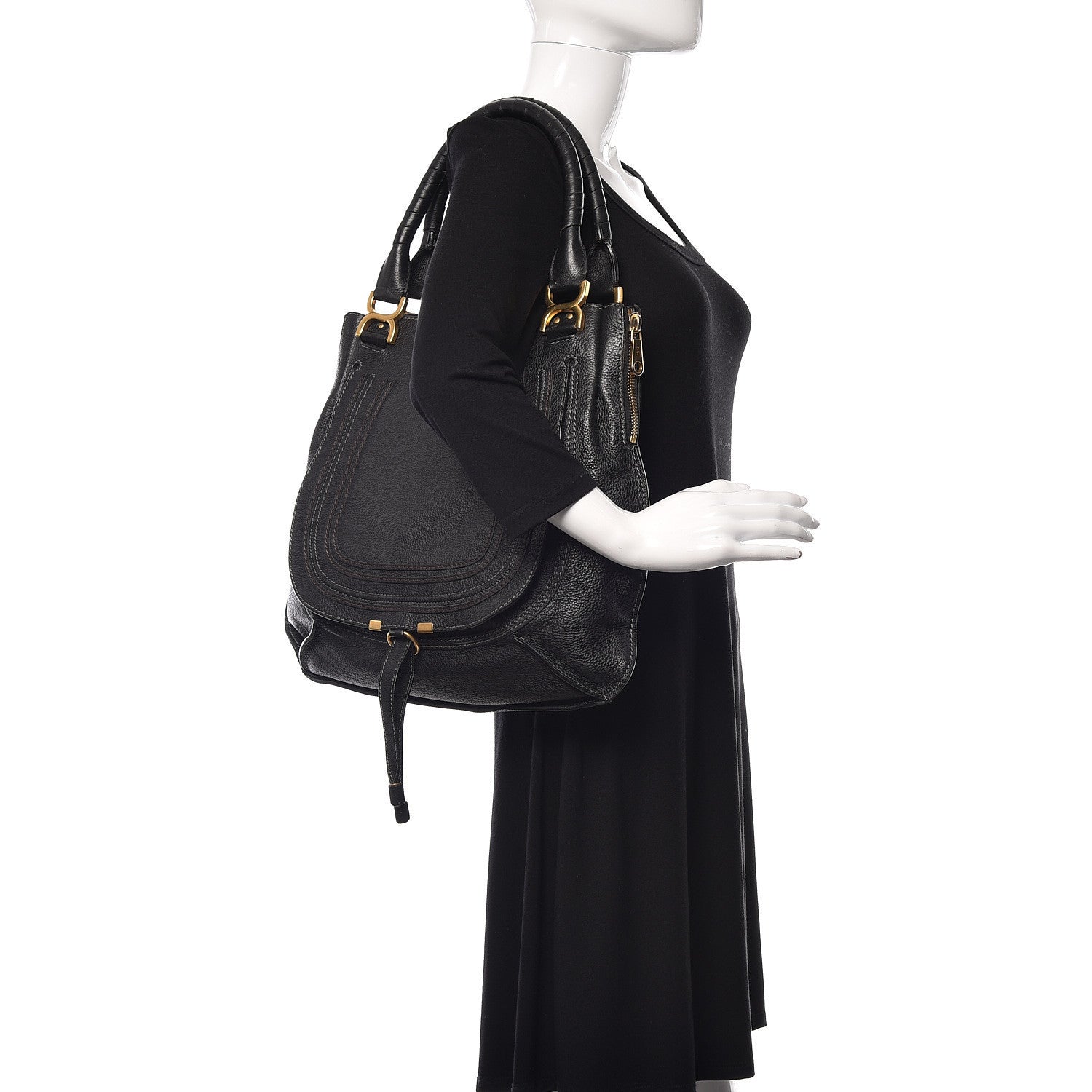 Chloe Calfskin Large Marcie Tote Black 2 of 11