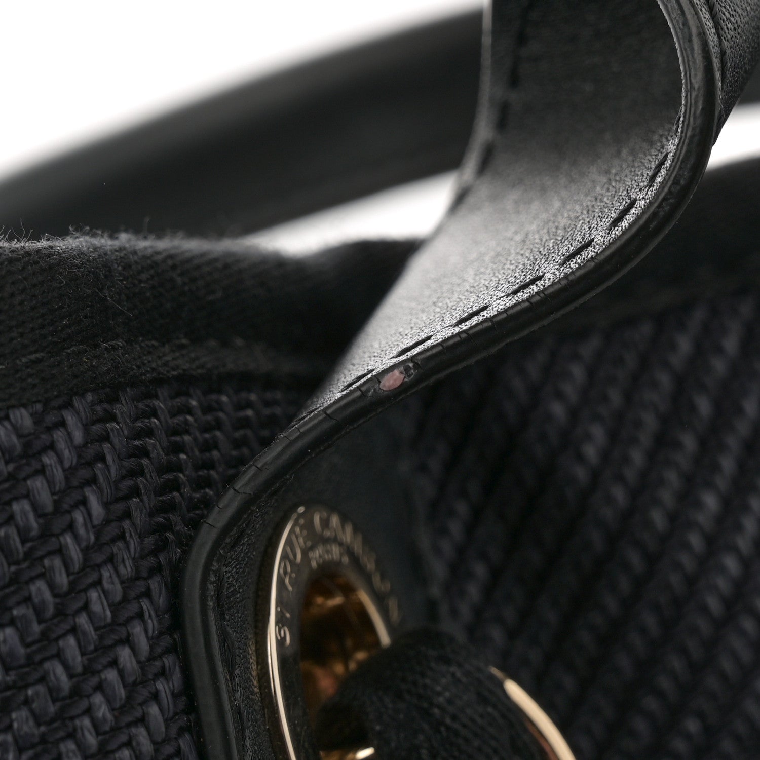 Chanel Woven Straw Raffia Medium Deauville Tote Black 11 of 14