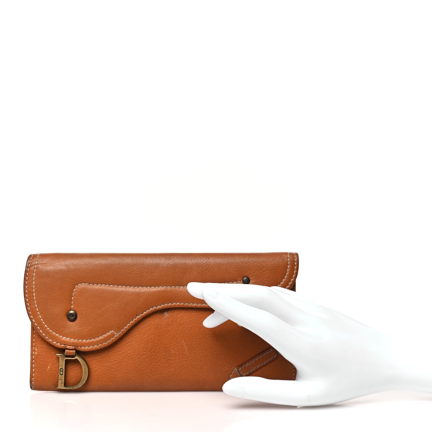 Calfskin Saddle Wallet Brown