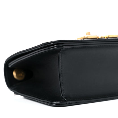 Chanel Calfskin Quilted Crystal Pearl Small Flap Bag Black 1 of 10