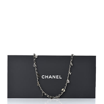 Chanel Glazed Calfskin Crystal Charm Necklace Black Gold 6 of 6